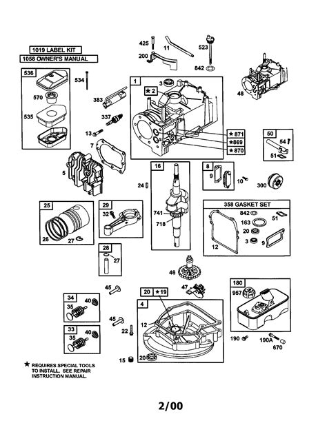 briggs stratton engine parts model de sears partsdirect