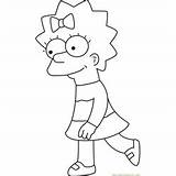 Maggie Simpson Coloring Pages Dress sketch template
