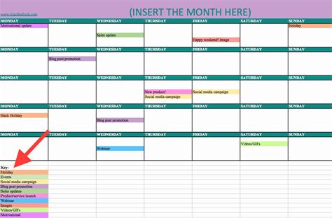 media schedule template    business  organized