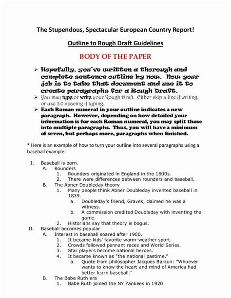 informative research paper outline fresh outline  rough draft essay