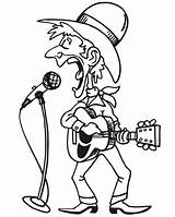 Coloring Singer Pages Musician Country Music Drawing Line Male Clip Colouring Clipart Drawings Kids Popular Gif sketch template