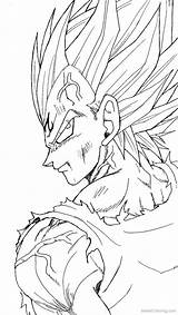 Vegeta Majin Lineart Dragon Bk Goku Dibujo Dbz sketch template