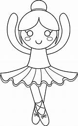Ballerina Coloring Pages Girl Little Ballet Cute Dance Printable Clip Colouring Color Sweetclipart Print Kids Position Cinderella Releve Princess sketch template