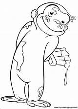 George Curious Coloring Pages Print Color Kids Cute Monkey Related Posts Curioso sketch template