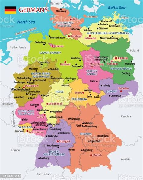 vector map  germany  detailed administrative divisions