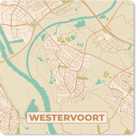 muismat kaart westervoort stadskaart plattegrond  cm bolcom