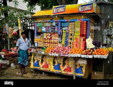 sri lanka colombo shop market vendor grocer street stock photo royalty  image  alamy