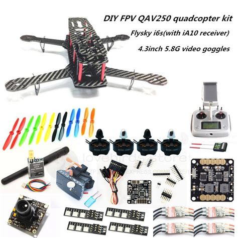 diy fpv mini drone qav quadcopter kit  red hawk bla esc opto naze dof tvl