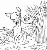 Bambi Coloring Pages Animation Movies Printable Print Kb sketch template