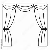 Curtain Curtains Clipart Stage Drawing Theater Outline Template Coloring Pages Icon Clipartmag Clipground Sketch Cliparts sketch template