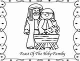 Holy Family Coloring Pages Feast Prayer Mini Book Followers sketch template