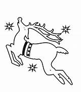 Reindeer Coloring Christmas Pages Flying Cliparts Clipart Drawing Colouring Comments Library sketch template