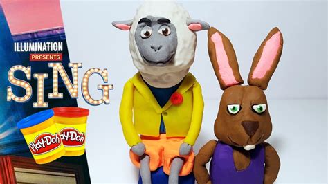 sing movie eddie sheep and dancing rabbit play doh figures