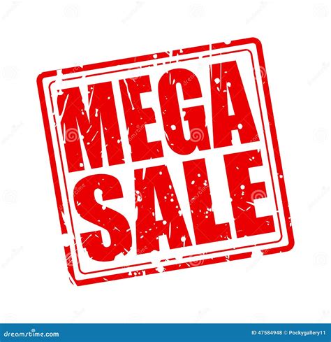 mega sale red stamp text stock vector illustration  grungy