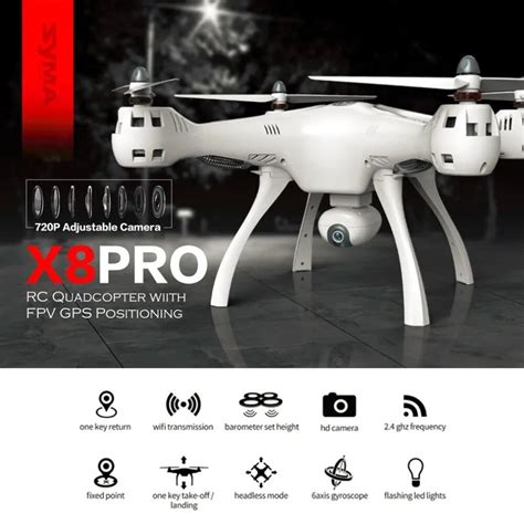 buy syma xpro gps rc dron quadcopter wifi fpv  p hd camera adjustable