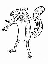 Regular Show Rigby Coloring Pages Print Drawings Color Cartoon Game Paintingvalley sketch template