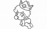Coloring Peach Pages Princess Baby Luna Mario Pony Little Kart Daisy Filly Getcolorings Printable Color Getdrawings Princes Colorings sketch template