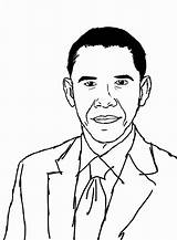 Obama Barack Coloringhome sketch template