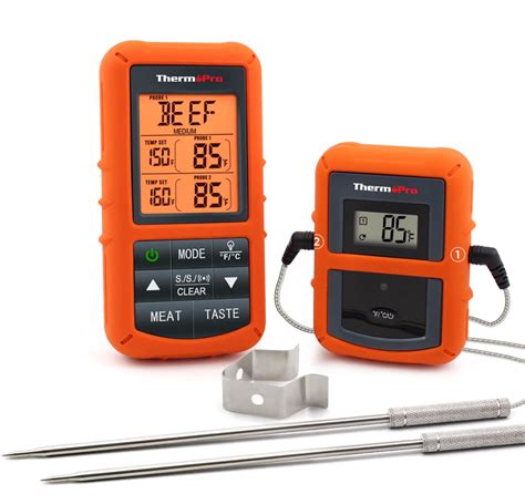 thermopro tp  digital wireless remote meat bbq grill cooking thermometer thermopro