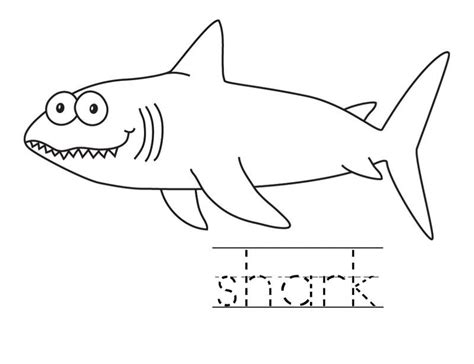 shark sheets  kids practice shark coloring pages kids handwriting