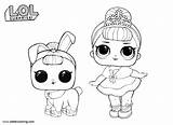 Lol Coloring Pages Surprise Pets Bunny Queen Crystal Printable Kids Color sketch template