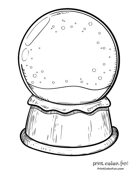 snow globes coloring pages coloring home
