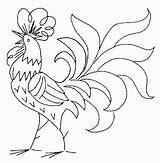 Roosters sketch template