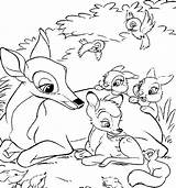 Bambi Coloring Pages Disney sketch template