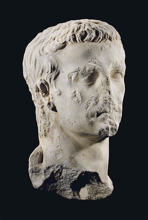 A Roman Marble Portrait Of The Emperor Gaius Known As