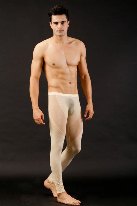 1 Sexy Mens Gauze Soft Underwear Inner Long Pants Sheer In
