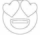 Emoji Eyes Heart Coloring Pages Getdrawings Getcolorings sketch template