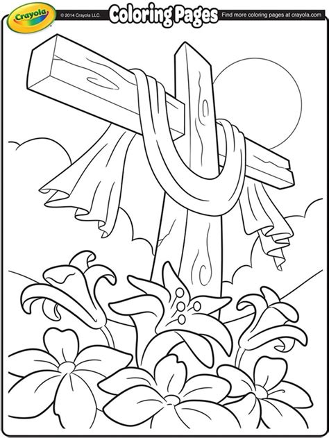 easter cross coloring page crayolacom