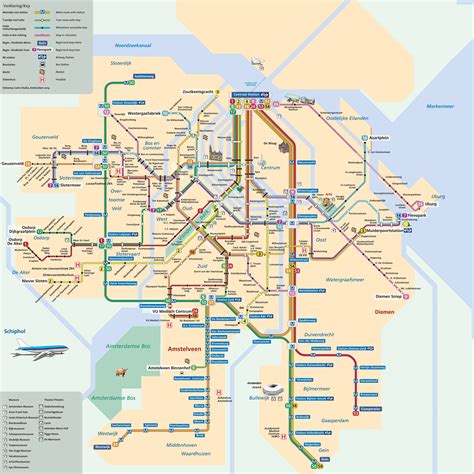 amsterdam subway  tram map