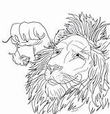 Lion Mouse Coloring Pages Big Printable Tiny Caught Clip Super Drawings Crafts Drawing Kids Color Adult Books Choose Board sketch template