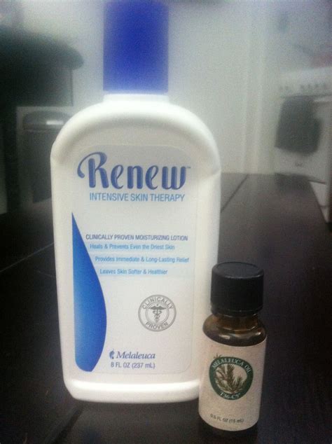 adding   melaleuca oil   renew lotion  cured