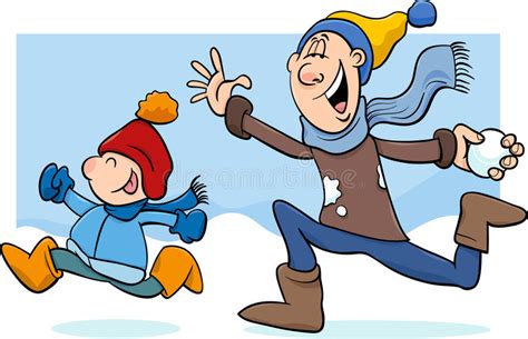 dad and son on winter cartoon stock vector image 47727276