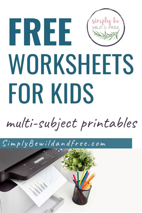 printable worksheets  homeschoolers  homeschool resources