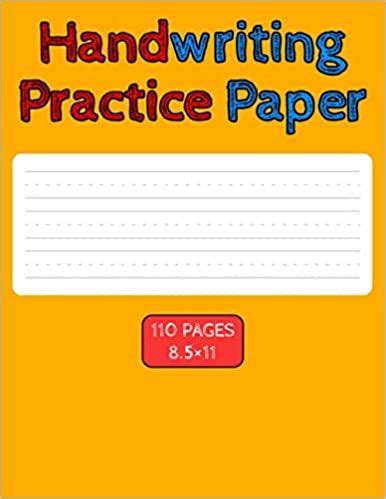 handwriting practice paper dotted lines  lined notebook