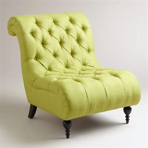 lime green accent chair  living room home furniture design