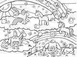 Unicornios Mundo Dibujos Coloring sketch template
