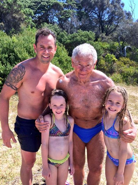 marcus stergiopoulos on twitter hanging out at sorrento beach with afl legend tom hafey