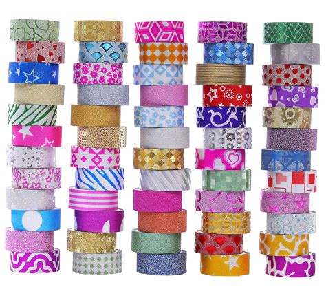 rolls glitter washi tape set washi masking decorative tapes  diy