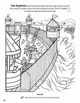 Fortifications Mormon Nephites Moroni sketch template