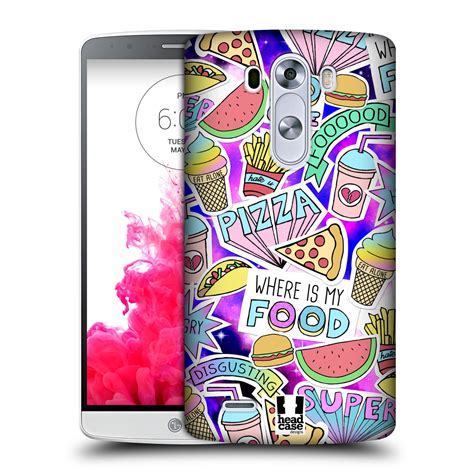 head case designs sassy stickers hard back case for lg