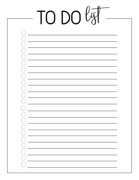 printable   checklist template paper trail design