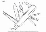 Knife Swiss Army Draw Drawing Step Knives Improvements Necessary Finish Make Tutorials Drawingtutorials101 sketch template
