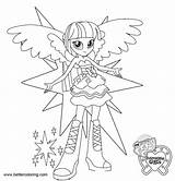 Equestria Coloring Twilight Girls Pages Sparkle Mlp Bettercoloring sketch template