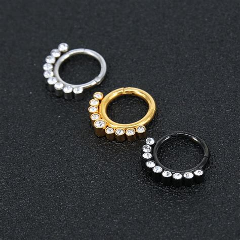 316l stainless steel nose rings fancy septum piercing jewelry with