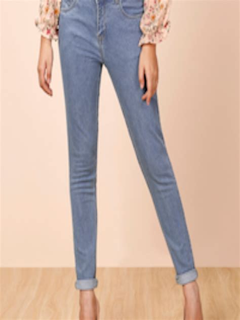 buy    women blue skinny fit mid rise clean  stretchable jeans jeans  women