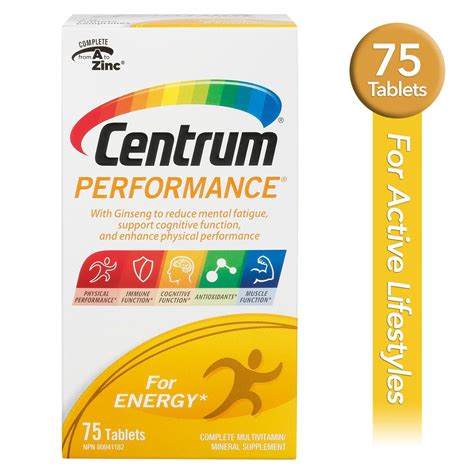 centrum performance multivitamin  multimineral supplement tablets  ginseng  count